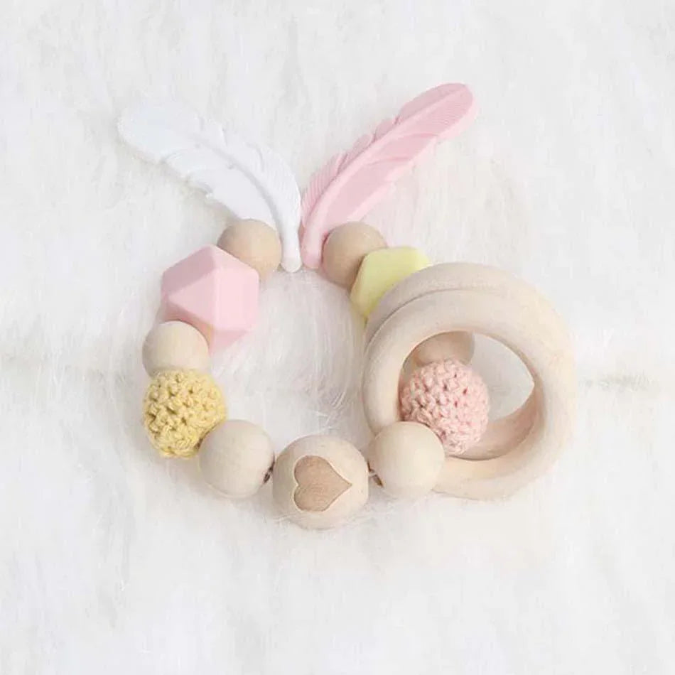 Modern Wood Pacifier Clip Chain Holder Nipples Pacifier Clips Pacifier Teether Teething Toy Cartoo Wooden Bracket For Pacifier For Kids - BIG FRENCHIES