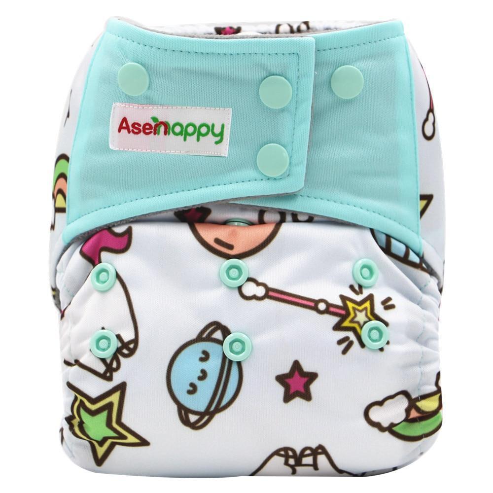 Colorful Modern Baby Cloth Diaper Bamboo Charcoal Nappy All-in-one Diapers sewn 3 Layers Micro fleece Insert Inside Reusable Diaper For Baby and Kids For Unlimited Use - BIG FRENCHIES
