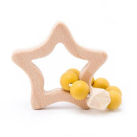Wooden Teether Hedgehog Crochet Beads Wood Crafts Ring Engraved Bead Baby Teether Wooden Toys For Kids Rattle - BIG FRENCHIES