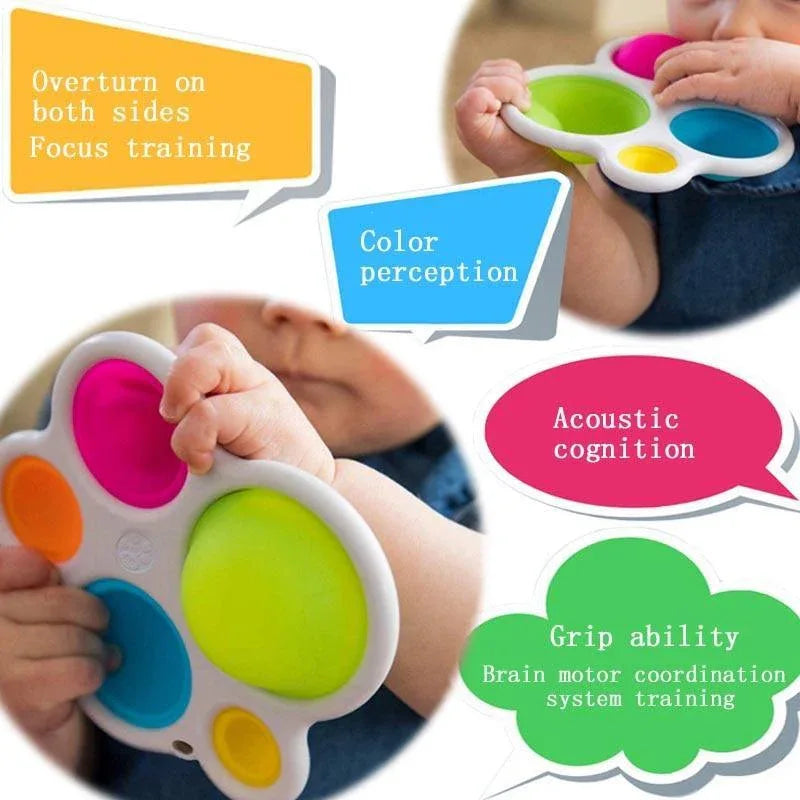Baby Board Exercise Toys Rattle Puzzle Toys Colorful Intelligence Development Board Early Educational Board Toys For Baby Kids (Colorful) - BIG FRENCHIES