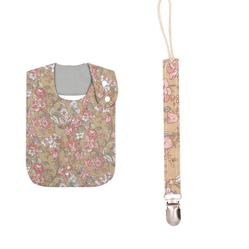 Floral Vintage Newborn Double Side Bibs Boys Girls Waterproof Linen Cotton Saliva Towel - BIG FRENCHIES