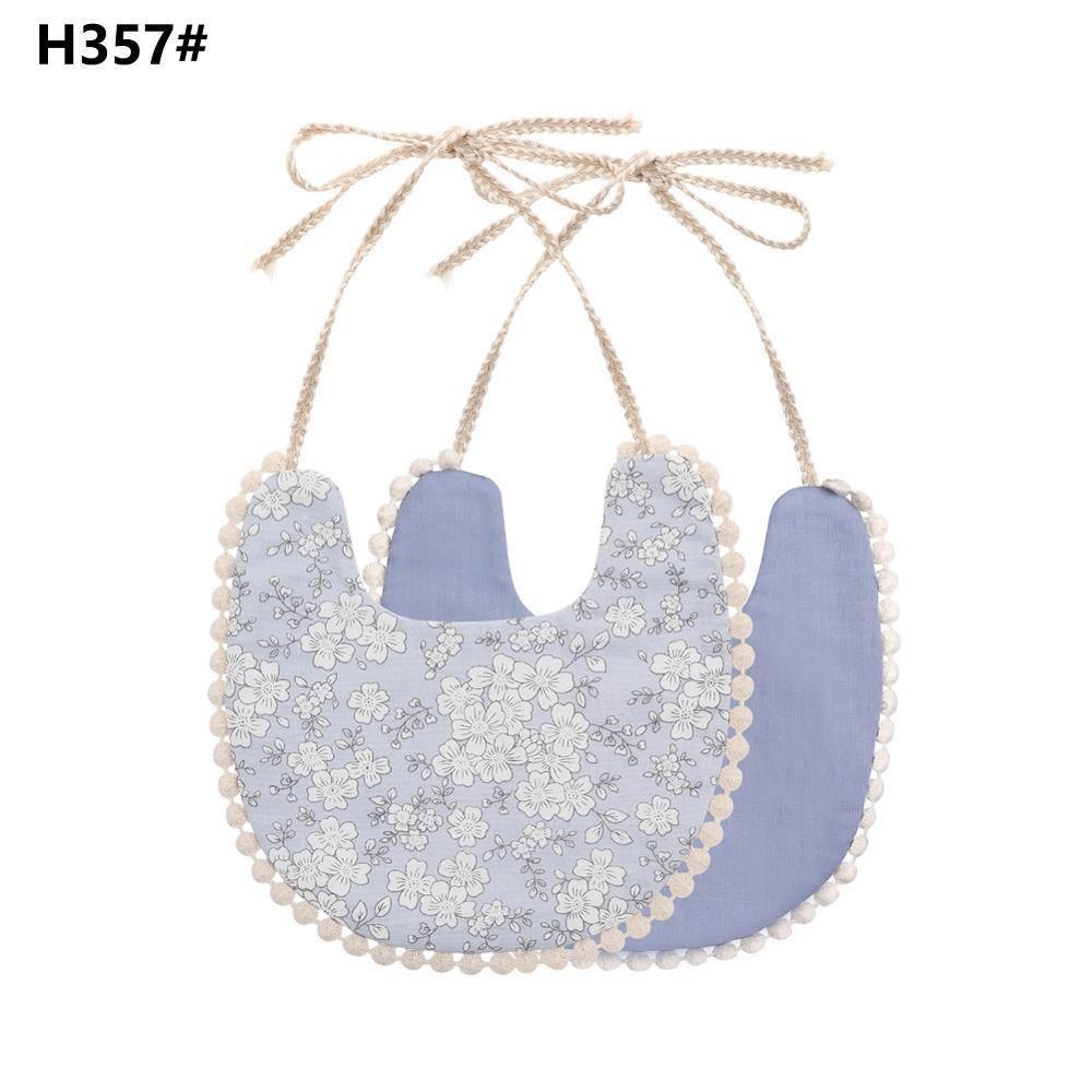 Handmade Luxury Floral Baby Bib Accessories Burp Cloths Newborn Baby Boy Girl Kids Cartoon Bibs 100% Cotton Linen Waterproof Saliva Bib For Kids - BIG FRENCHIES
