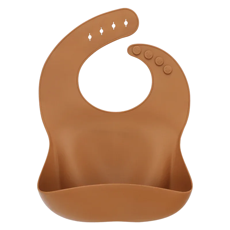 Solid Silicone Bibs Baby Feeding Saliva Towel Waterproof Soft Cloths Bandana Lightweight Infant Bibs - BIG FRENCHIES
