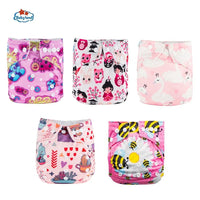 Modern Luxury Printed Baby Nappy 5pcs/Lot Washable Diapers Good Quality Pocket Diaper For Kids - BIG FRENCHIES