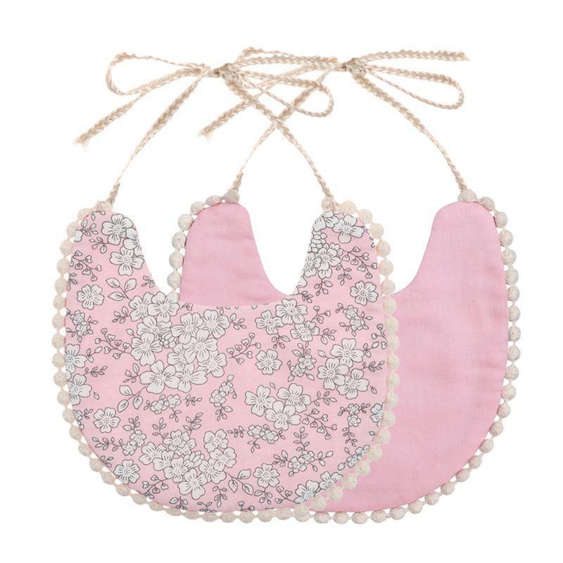 Infant Baby Bib Kid Toddler Dinner Feeding Tassel Double-side Cotton Linen Burp Cloths Saliva Towel For Baby - BIG FRENCHIES