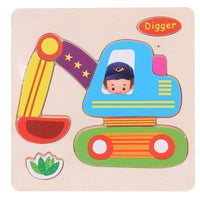 Baby Toys Wooden 3D Puzzle Cartoon Animal Intelligence Kids Educational Brain Teaser Children Tangram Shapes Learning - BIG FRENCHIES