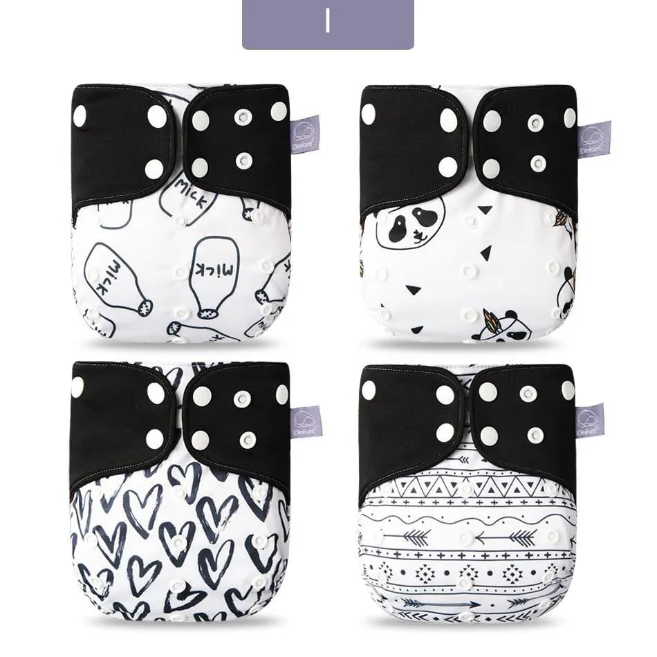 Eco-friendly Diaper Adjustable Reusable Coffee Fiber Diaper Pocket Fit Baby Nappies Pants Waterproof Nappies for Baby and Kids In Modern Design - BIG FRENCHIES
