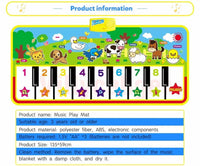 Big Musical Mat Carpet Touch Play Piano with 8 Animals Sound Music Instrument Baby Play Mat Rug Educational Toys For Kids - BIG FRENCHIES