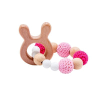 Wooden Teether Hedgehog Crochet Beads Wood Crafts Ring Engraved Bead Baby Teether Wooden Toys For Kids Rattle - BIG FRENCHIES