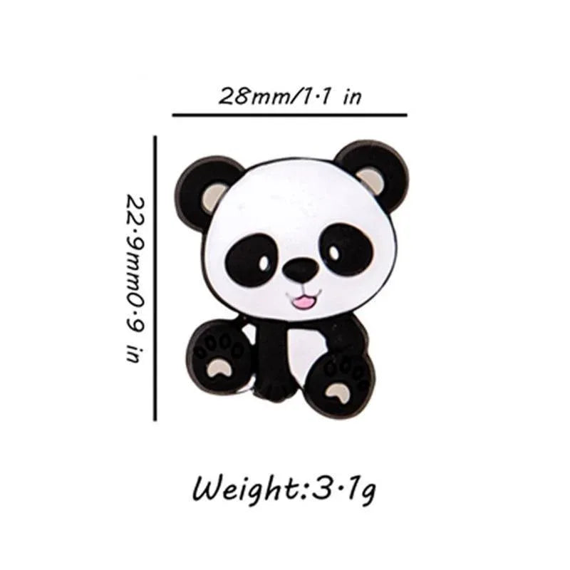 5PCS/SET Silicone Animal Beads BPA Free Baby Teething Beads Toy For Pacifier Clips New Born Silicone Rodent Tiny Rod Baby Teether For Baby Kids - BIG FRENCHIES