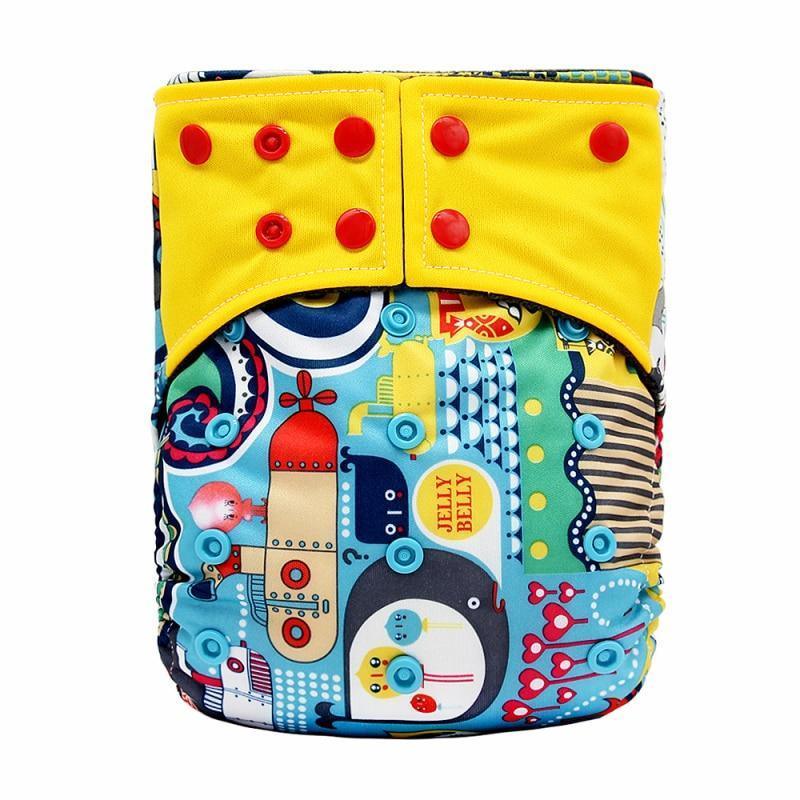 Baby Cloth Diaper Reusable Adjustable Pocket Nappy Cover Fit All Diaper Reusable Nappies Cotton In Modern Trend Printed Design For Unlimited Uses - BIG FRENCHIES