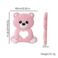 Silicone Teethers Food Grade Tiny Rod Teething Baby Shower Gifts Cartoon Animals Teether Let's Make 1pc - BIG FRENCHIES