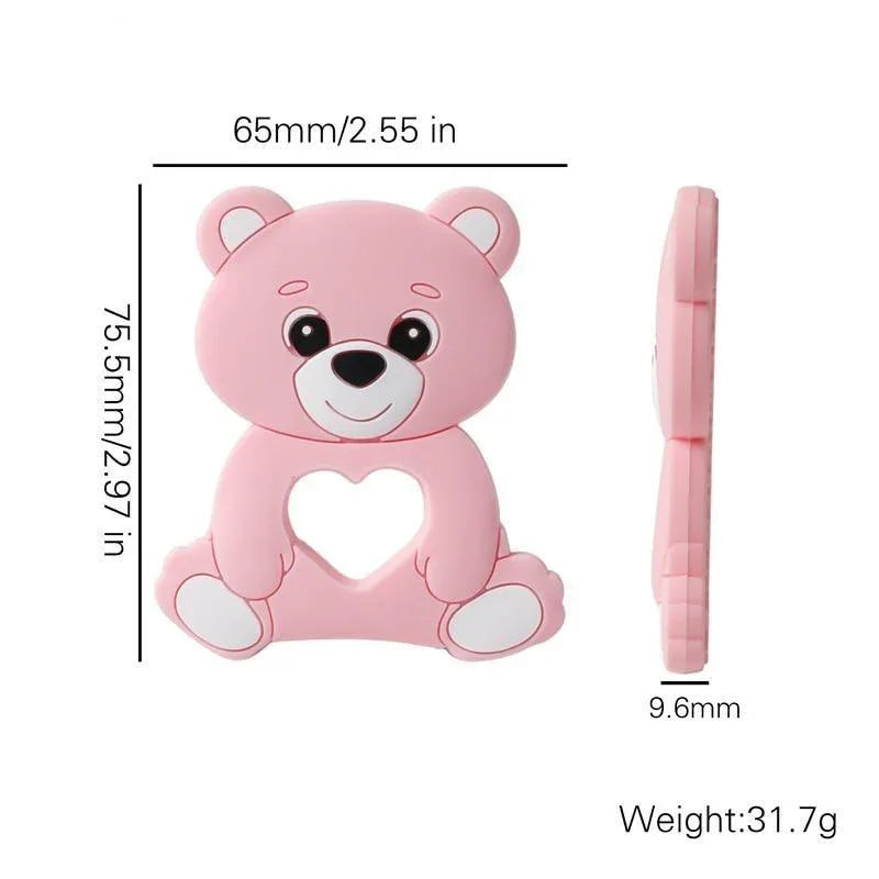 Silicone Teethers Food Grade Tiny Rod Teething Baby Shower Gifts Cartoon Animals Teether Let's Make 1pc - BIG FRENCHIES