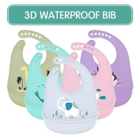 Trend NEW Baby Adjustable Picture Waterproof Saliva Dripping Soft Silicone Bibs For Girls and Boys Kids - BIG FRENCHIES