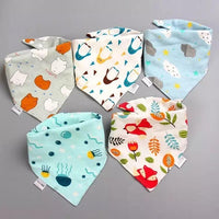 Trend 5PCS/SET Pack Baby Cotton Cartoon Saliva Towel Bandana Bibs For Baby Feeding Accessory For Baby Kids - BIG FRENCHIES