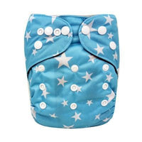 Modern Printed Bamboo Charcoal Inner Pocket Diaper For Baby Reusable Cloth Diaper Nappies With Double Leg Gusset In Modern Printed Design For Baby and Kids - BIG FRENCHIES