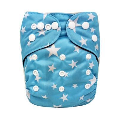Modern Printed Bamboo Charcoal Inner Pocket Diaper For Baby Reusable Cloth Diaper Nappies With Double Leg Gusset In Modern Printed Design For Baby and Kids - BIG FRENCHIES