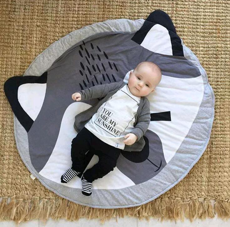 Cartoon Baby Play Mats Pad Toddler Kids Crawling Round Carpet Rug Toys Mat For Children Room In elegant Modern Design - BIG FRENCHIES