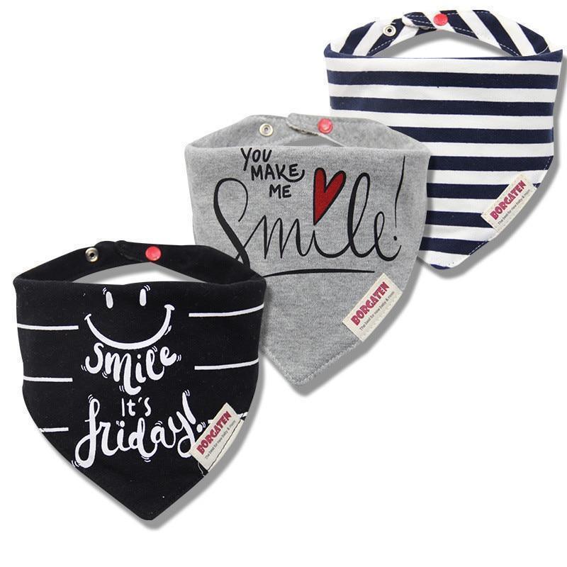 Cartoon Cotton Newborn Baby Boys and Girls Bibs Baby Towel Scarf Children Cravat Infant Kids Scarf - BIG FRENCHIES