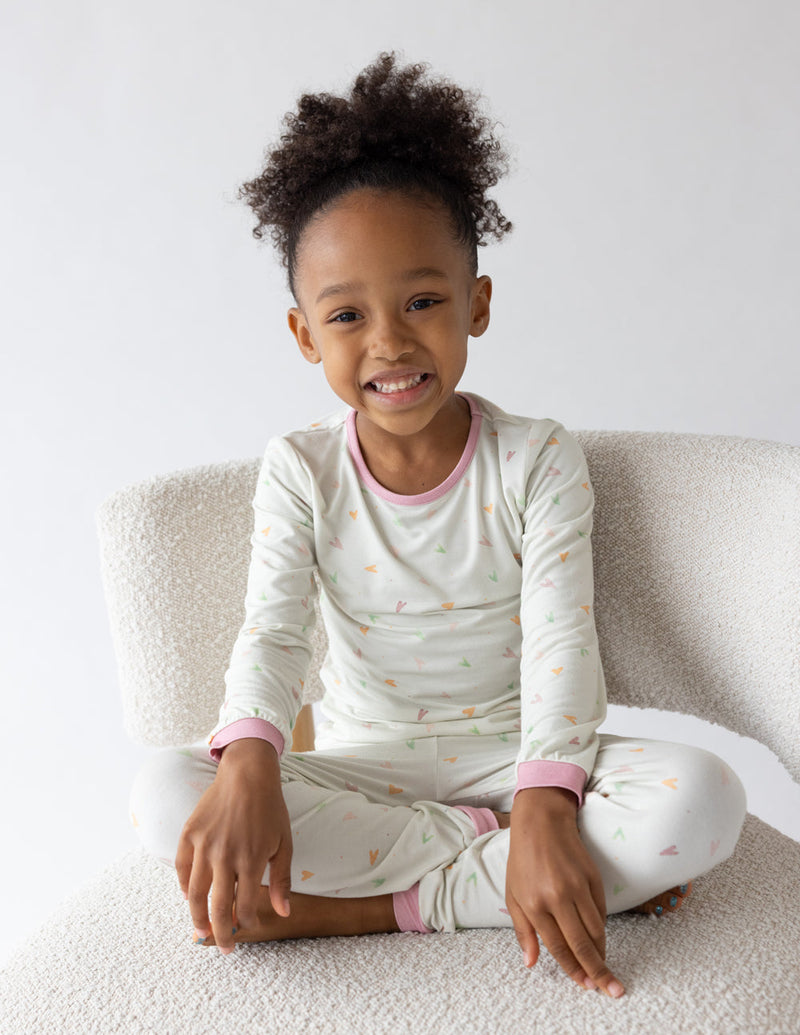 Heart Bamboo Kids Pajama Set - BIG FRENCHIES