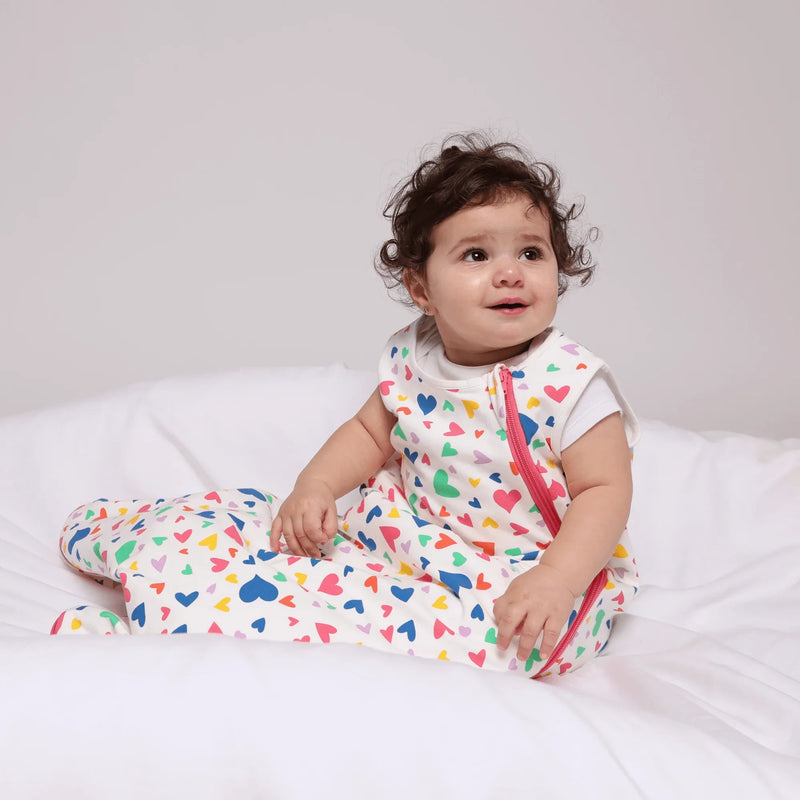 One & Done Sleep Sack - Colorful Hearts - BIG FRENCHIES