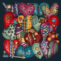 Hearts 242 Piece Jigsaw Puzzle with Display Frame Curiosi