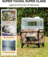 Heated Outdoor Cat House with Escape Door – 13 × 17 × 18 in