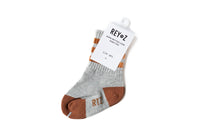 Heather Grey & Brown Stripe Socks - BIG FRENCHIES