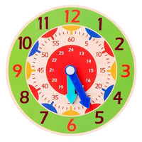 Children Montessori Wooden Clock Toys Hour Minute Second Cognition Colorful Clocks Toys for Kids Early Preschool Teaching Aids - BIG FRENCHIES