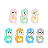 Baby Teethers Cartoon Animal Baby Teething Toy Penguin Silicone Teether Unicorn Pendant Raccoon Accessories - BIG FRENCHIES