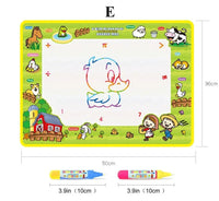 Magic Water Painting Drawing Mat & 2 Pens Doodle Board Coloring Books for Kids Children Educational Toys - BIG FRENCHIES