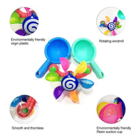 Baby Bath Toys Kids Bathroom Bathtub Bathing Toy Scoop Water Windmill Waterwheel Kids fun - BIG FRENCHIES
