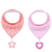 100% Organic Cotton Super Absorbent And Soft Unisex Baby Bandana Drool Bibs And Teething Toys For Newborn - BIG FRENCHIES