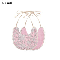 Handmade Luxury Floral Baby Bib Accessories Burp Cloths Newborn Baby Boy Girl Kids Cartoon Bibs 100% Cotton Linen Waterproof Saliva Bib For Kids - BIG FRENCHIES