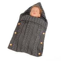 Warm Baby Blanket Knitted Newborn Swaddle Wrap Soft Footmuff Cotton Envelope For Stroller Accessories Blanket Bag - BIG FRENCHIES