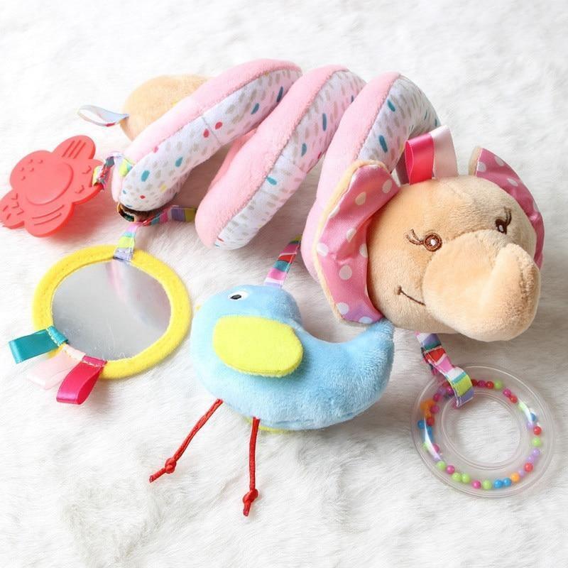 Modern Rattles Mobile Bed Baby Toys Cute Crib Stroller Spiral Newborn Educational Cartoon Animals Rattle Toy For Kids - BIG FRENCHIES