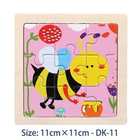 38 Style Cartoon Wooden Puzzle Children Animal/ Vehicle Toy For 2-6 Year Baby Early Educational Toys for Kids - BIG FRENCHIES