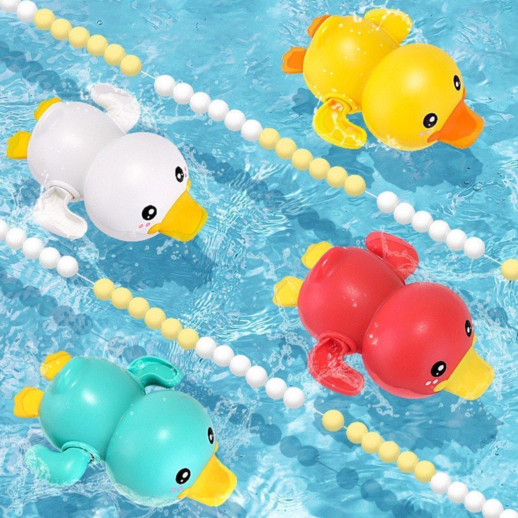 Bathroom Bath Shower Baby Clockwork Swimming Play Water Cute Little Yellow Duck Bathing Bathtub Toys For Kids - BIG FRENCHIES