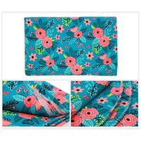 Swaddle Blanket Set Receiving Wrap Props Newborn Infant Boy Girl Headwear Flower Print Romper With Bow - BIG FRENCHIES