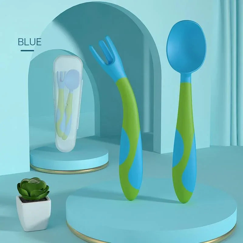 Unique Spoon For Baby Set Food Silicone Gel Spoon Baby Learn To Eat Training Bendable Soft Spoon Children Tableware - BIG FRENCHIES