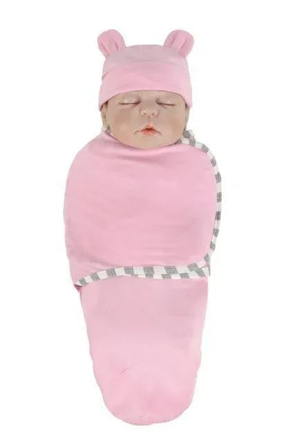 Newborn Wrapping Swaddle Baby Envelop Wrap Blanket Baby Hat Sleeping Bag Set Sleep Bag - BIG FRENCHIES