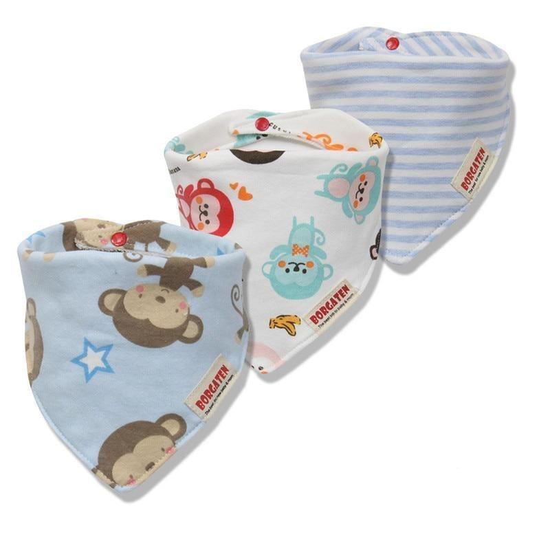 Cartoon Cotton Newborn Baby Boys and Girls Bibs Baby Towel Scarf Children Cravat Infant Kids Scarf - BIG FRENCHIES