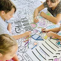 Summer Bucket List Coloring Tablecloth - BIG FRENCHIES