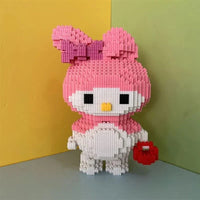 Hello Kitty My Melody Sanrio Anime Cartoon Kawaii Cute Building Blocks Assembling Toys Puzzles
