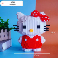 Hello Kitty My Melody Sanrio Anime Cartoon Kawaii Cute Building Blocks Assembling Toys Puzzles