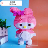 Hello Kitty My Melody Sanrio Anime Cartoon Kawaii Cute Building Blocks Assembling Toys Puzzles