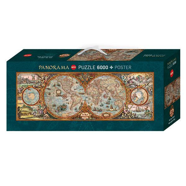Hemisphere Map 6000 Piece Panoramic Jigsaw Puzzle Heye - BIG FRENCHIES