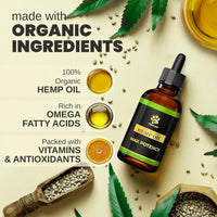 Hemp Oil Calming Drops for Dogs & Cats – Anxiety, Pain & Joint Support