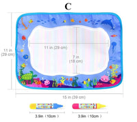 Magic Water Painting Drawing Mat & 2 Pens Doodle Board Coloring Books for Kids Children Educational Toys - BIG FRENCHIES