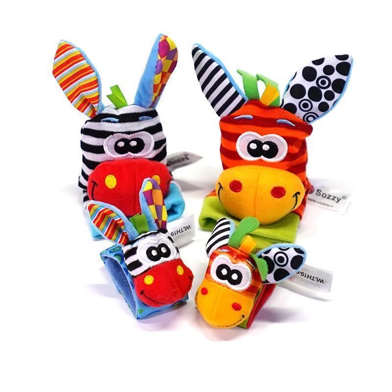 Modern Baby Toy Socks Plush Garden Bug Wrist Rattle Styles Educational Toys Cute Bright Color For Kids - BIG FRENCHIES
